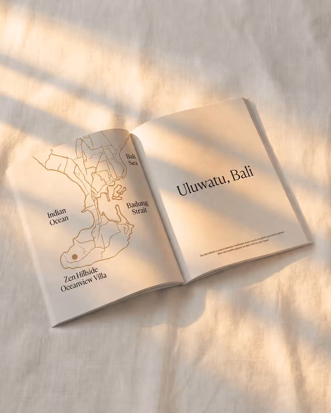 Illustrated map showing Zen Hillside location in Uluwatu, Bali